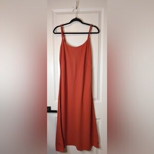 Lennie LNY New York Linen Blend Dress Orange Sleeveless Size 10